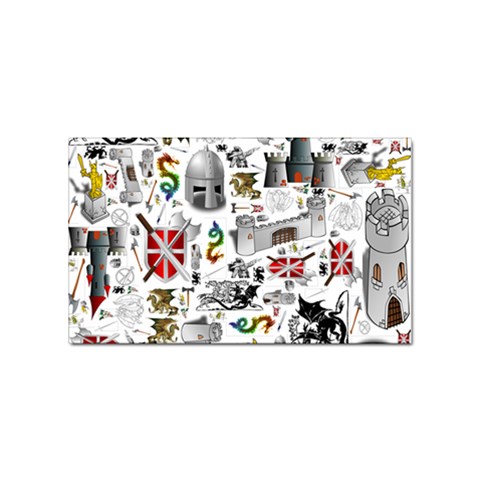 Medieval Mash Up Sticker 10 Pack (Rectangle) from ArtsNow.com Front