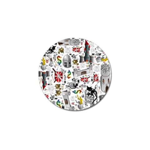 Medieval Mash Up Golf Ball Marker from ArtsNow.com Front