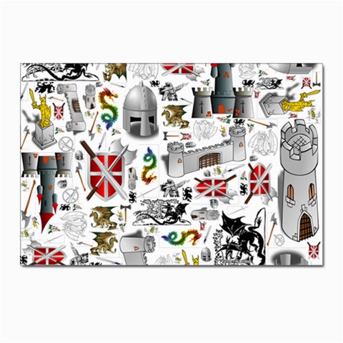 Medieval Mash Up Postcard 4 x 6  (10 Pack) from ArtsNow.com Front