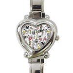 Medieval Mash Up Heart Italian Charm Watch 