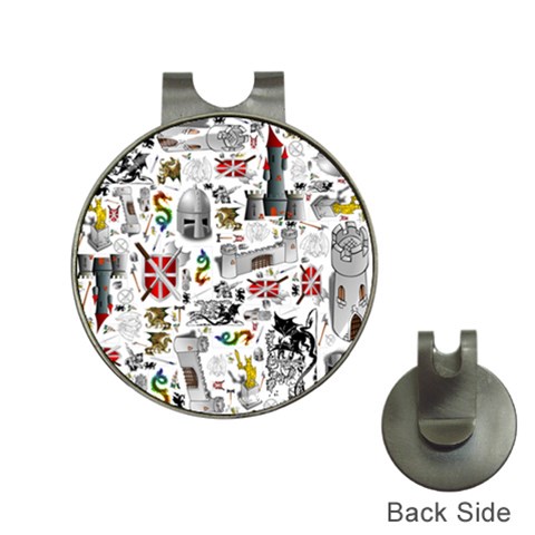 Medieval Mash Up Hat Clip with Golf Ball Marker from ArtsNow.com Front