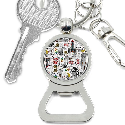 Medieval Mash Up Bottle Opener Key Chain from ArtsNow.com Front