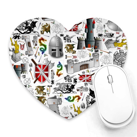 Medieval Mash Up Mouse Pad (Heart) from ArtsNow.com Front