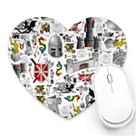 Medieval Mash Up Mouse Pad (Heart)