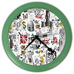 Medieval Mash Up Wall Clock (Color)