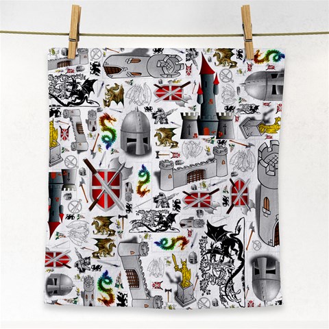 Medieval Mash Up Face Towel from ArtsNow.com Front