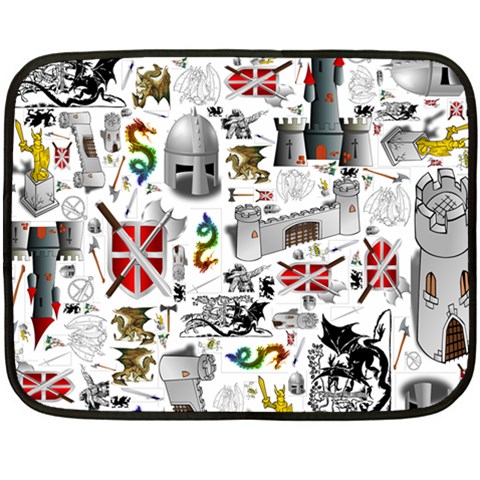 Medieval Mash Up Mini Fleece Blanket (Two Sided) from ArtsNow.com 35 x27  Blanket Front