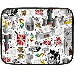 Medieval Mash Up Mini Fleece Blanket (Two Sided) from ArtsNow.com 35 x27  Blanket Front