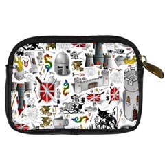 Medieval Mash Up Digital Camera Leather Case from ArtsNow.com Back