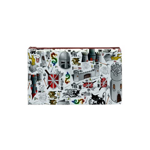 Medieval Mash Up Cosmetic Bag (Small) from ArtsNow.com Front