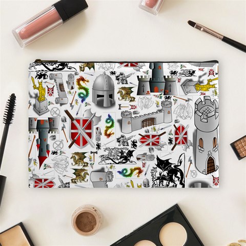 Medieval Mash Up Cosmetic Bag (Large) from ArtsNow.com Front