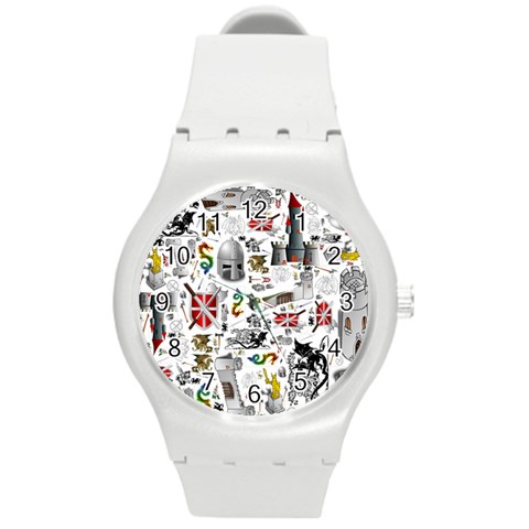 Medieval Mash Up Plastic Sport Watch (Medium) from ArtsNow.com Front