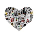 Medieval Mash Up 16  Premium Heart Shape Cushion 