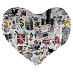 Medieval Mash Up 19  Premium Heart Shape Cushion