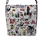 Medieval Mash Up Flap Closure Messenger Bag (Large)