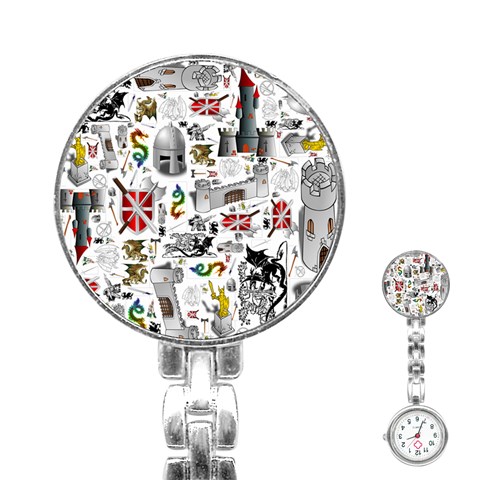 Medieval Mash Up Stainless Steel Nurses Watch from ArtsNow.com Front