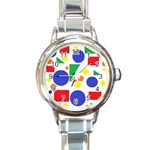 Random Geometrics Round Italian Charm Watch