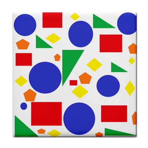 Random Geometrics Ceramic Tile from ArtsNow.com Front