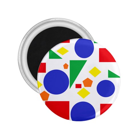 Random Geometrics 2.25  Button Magnet from ArtsNow.com Front