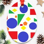 Random Geometrics Oval Ornament