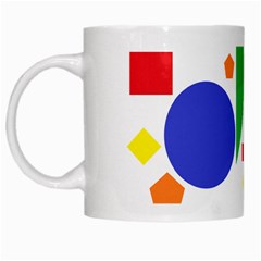 Random Geometrics White Coffee Mug from ArtsNow.com Left