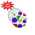 Random Geometrics 1.75  Button (100 pack)