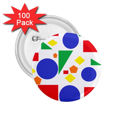 Random Geometrics 2.25  Button (100 pack) from ArtsNow.com Front