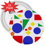 Random Geometrics 3  Button (10 pack)