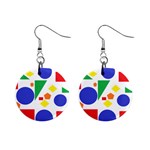 Random Geometrics Mini Button Earrings