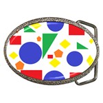 Random Geometrics Belt Buckle (Oval)