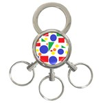 Random Geometrics 3-Ring Key Chain