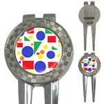 Random Geometrics Golf Pitchfork & Ball Marker