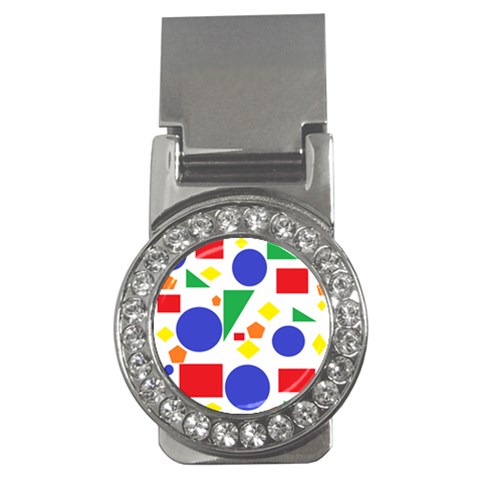 Random Geometrics Money Clip (CZ) from ArtsNow.com Front