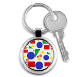 Random Geometrics Key Chain (Round)