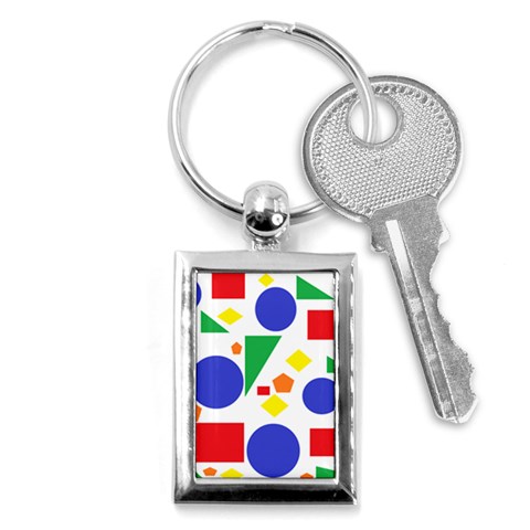 Random Geometrics Key Chain (Rectangle) from ArtsNow.com Front