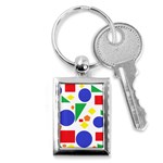 Random Geometrics Key Chain (Rectangle)