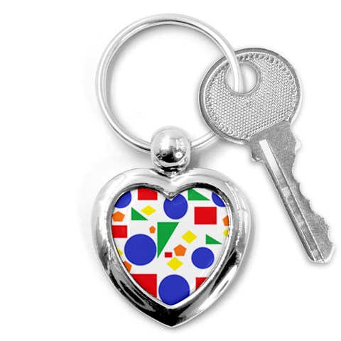 Random Geometrics Key Chain (Heart) from ArtsNow.com Front