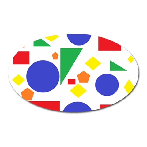 Random Geometrics Magnet (Oval) from ArtsNow.com Front