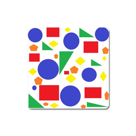 Random Geometrics Magnet (Square) from ArtsNow.com Front