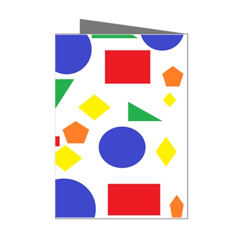 Random Geometrics Mini Greeting Card (8 Pack) from ArtsNow.com Left