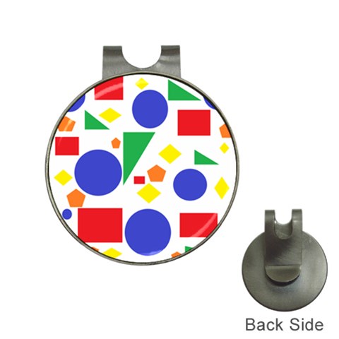 Random Geometrics Hat Clip with Golf Ball Marker from ArtsNow.com Front
