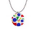 Random Geometrics Button Necklace