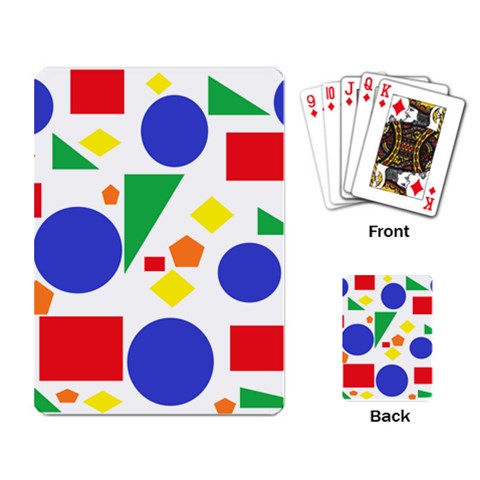 Random Geometrics Playing Cards Single Design from ArtsNow.com Back