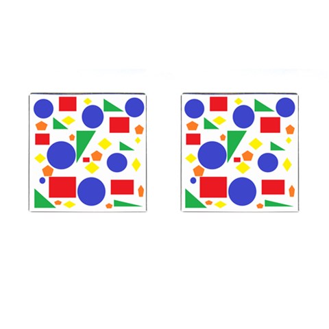 Random Geometrics Cufflinks (Square) from ArtsNow.com Front(Pair)