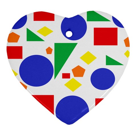 Random Geometrics Heart Ornament (Two Sides) from ArtsNow.com Front