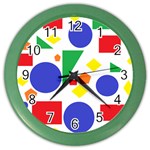 Random Geometrics Wall Clock (Color)