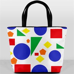 Random Geometrics Bucket Handbag from ArtsNow.com Front