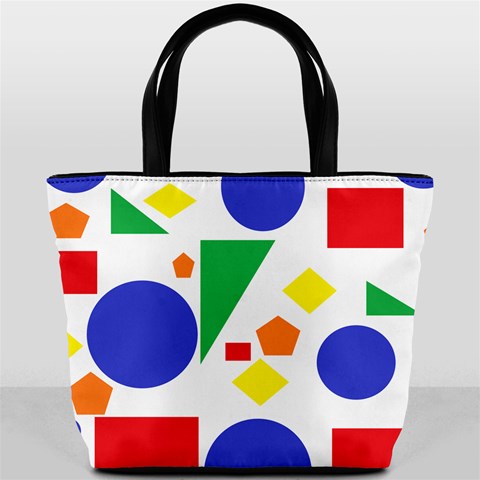Random Geometrics Bucket Handbag from ArtsNow.com Back