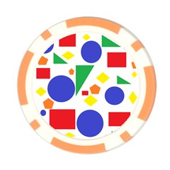 Random Geometrics Poker Chip (10 Pack) from ArtsNow.com Back