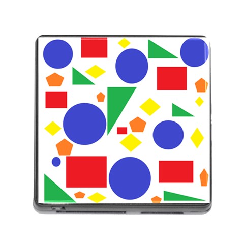 Random Geometrics Memory Card Reader with Storage (Square) from ArtsNow.com Front